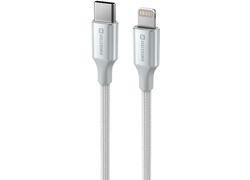 Swissten Textile II USB-C / Lightning 1.5m White