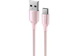Swissten Textile II USB / USB-C 1.5m Pink 