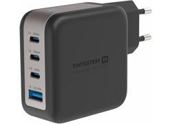Swissten 100W GaN 3x USB-C + USB-A Travel Charger