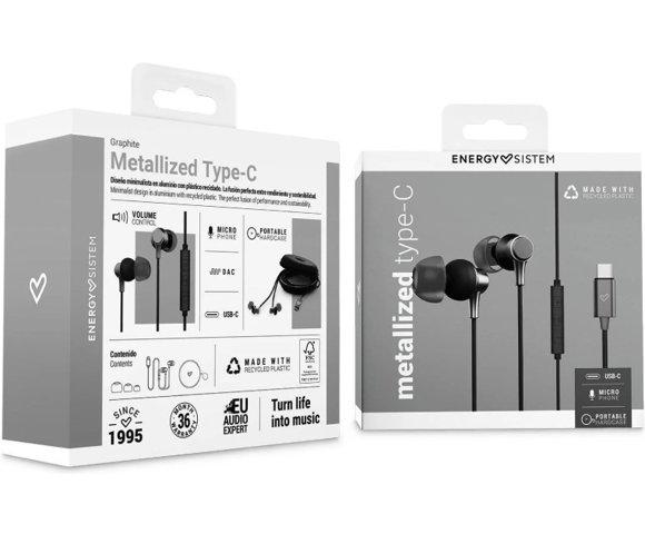 ENERGY SISTEM Metallized Type C Graphite slušalice - slika 6