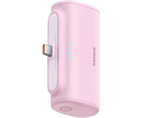 Baseus Compact USB-C 5000mAh Pink powerbank - slika 3