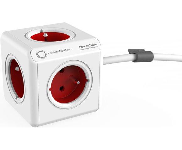 Allocacoc PowerCube Extended 1,5 m - red - slika 2