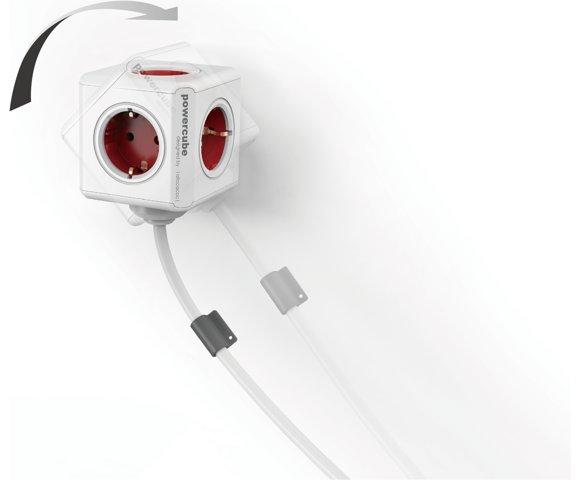 Allocacoc PowerCube Extended 1,5 m - red - slika 5