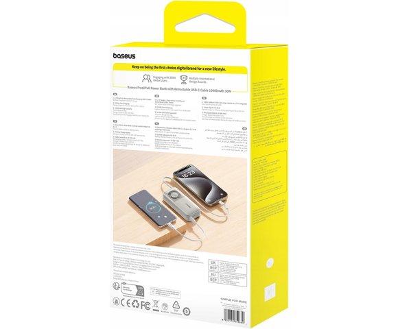 Baseus Free2Pull 10000mAh Grey Power Bank - slika 5