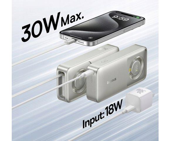 Baseus Free2Pull 10000mAh Grey Power Bank - slika 7