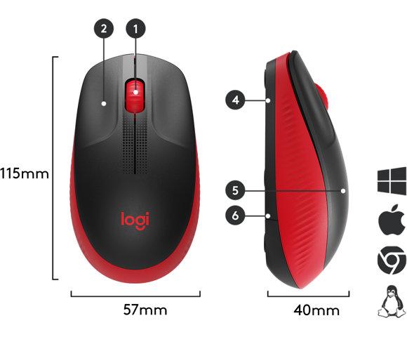 LOGITECH M190 Red miš - slika 5