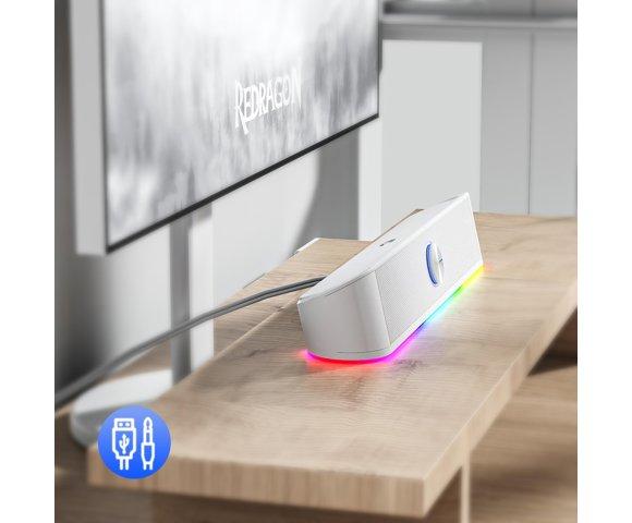 Redragon Adiemus GS560 White gaming soundbar - slika 8