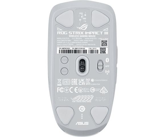 ASUS ROG Strix Impact III Wireless (White) miš - slika 7