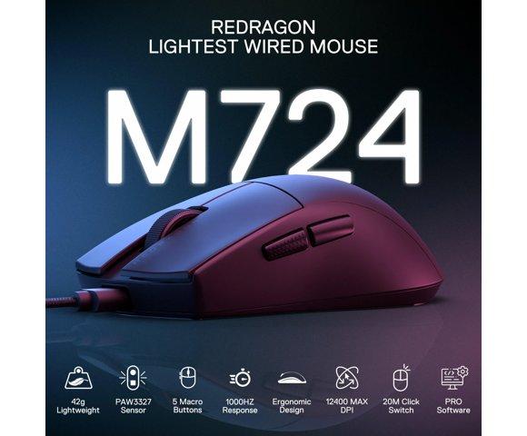 REDRAGON K1NG M724 (1K Hz) White - slika 10