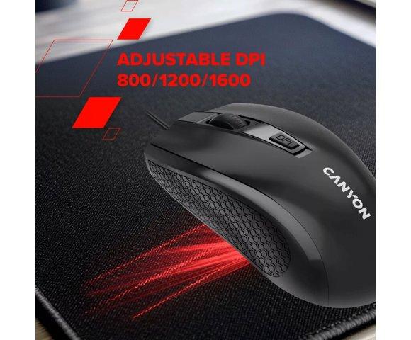 CANYON M-4 Black žični miš - slika 6