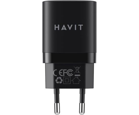 HAVIT UC30 EU USB-A USB-C punjač (Crna) - slika 2