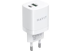 HAVIT UC30 EU USB-A USB-C punjač (Bijela)