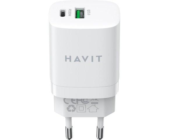 HAVIT UC30 EU USB-A USB-C punjač (Bijela) - slika 2