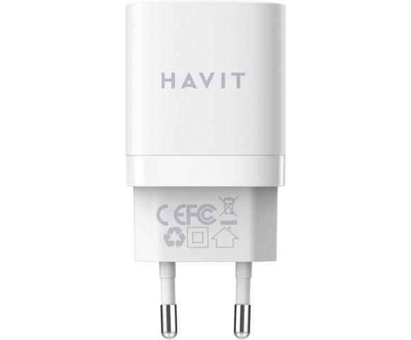 HAVIT UC30 EU USB-A USB-C punjač (Bijela) - slika 3