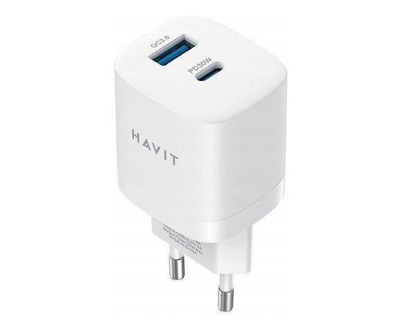 HAVIT UC30 EU USB-A USB-C punjač (Bijela) - slika 6