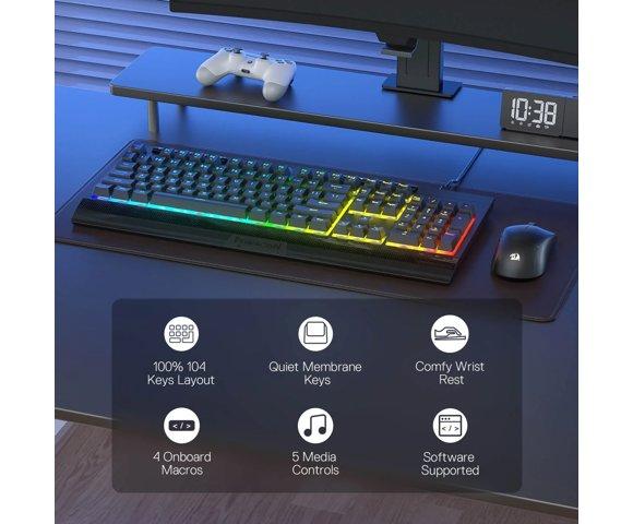 REDRAGON Shiva Lite K525 Black - slika 3