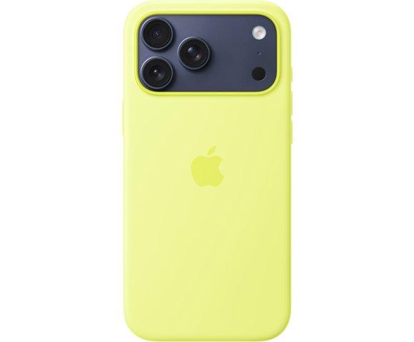 Apple iPhone 17 Pro Max Silicone Case with MagSafe – Neon Yellow - slika 3