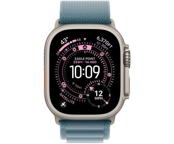 Apple Watch Ultra 3 Cellular 49mm Natural Titanium (Light Blue Alpine Loop) - Large - slika 2