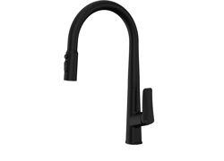 Voden Česma za vodu sa tušem na izvlačenje (viša) – Crna Mat