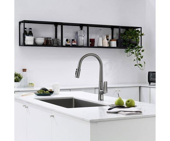 Voden Česma za vodu sa tušem na izvlačenje (viša) – Brušena - slika 2