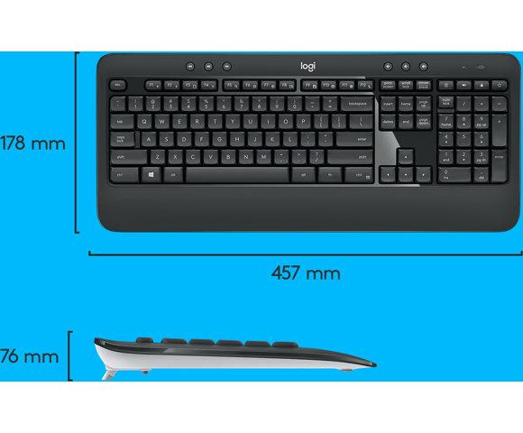 Logitech MK540 Advanced Carbon Combo - slika 7