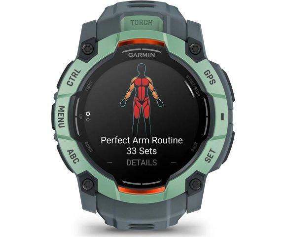 Garmin Instinct 3 50mm AMOLED Gray Green smartwatch - slika 4