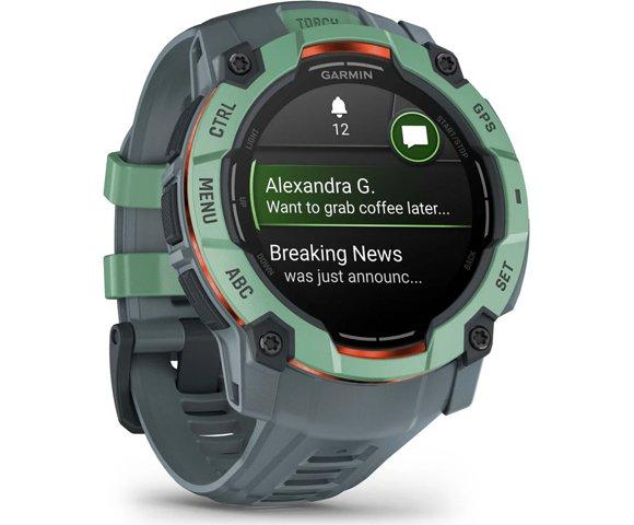 Garmin Instinct 3 50mm AMOLED Gray Green smartwatch - slika 3