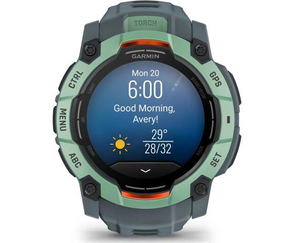Garmin Instinct 3 50mm AMOLED Gray Green smartwatch - slika 11