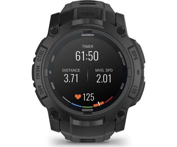 Garmin Instinct 3 50mm AMOLED Tactical Black smartwatch - slika 8