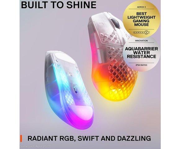 SteelSeries AEROX 3 Wireless Ghost - slika 2