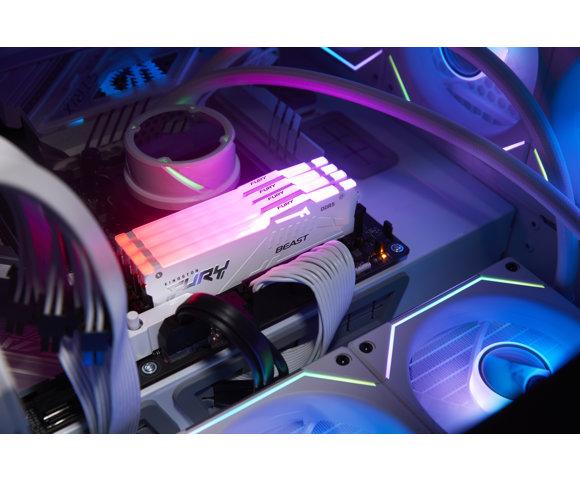 Kingston FURY Beast RGB White 64GB DDR5-6000 RAM  - slika 6