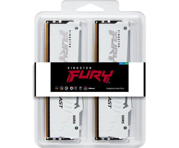 Kingston FURY Beast RGB White 64GB DDR5-6000 RAM  - slika 5