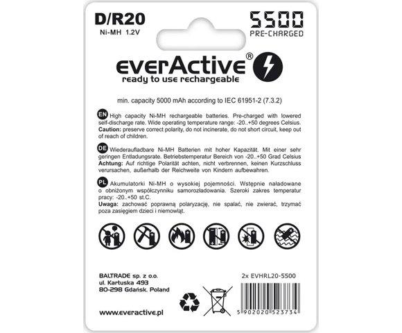 everActive R20/D Ni-MH 5500 mAh - slika 2
