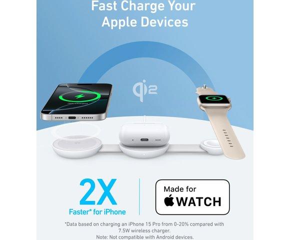 ANKER MagGo White bežični 3-u-1 sklopivi punjač - slika 7