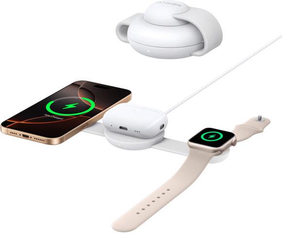 ANKER MagGo White bežični 3-u-1 sklopivi punjač - slika 2