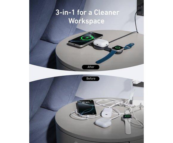 ANKER MagGo Black bežični 3-u-1 sklopivi punjač - slika 5