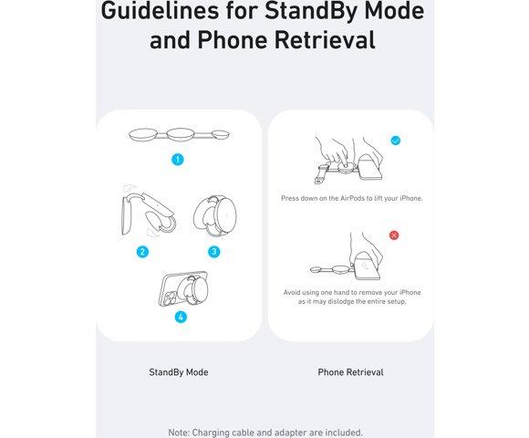 ANKER MagGo Black bežični 3-u-1 sklopivi punjač - slika 7