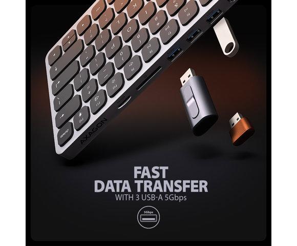 Axagon HMC-KB-US 9-u-1 tastatura i hub - slika 8
