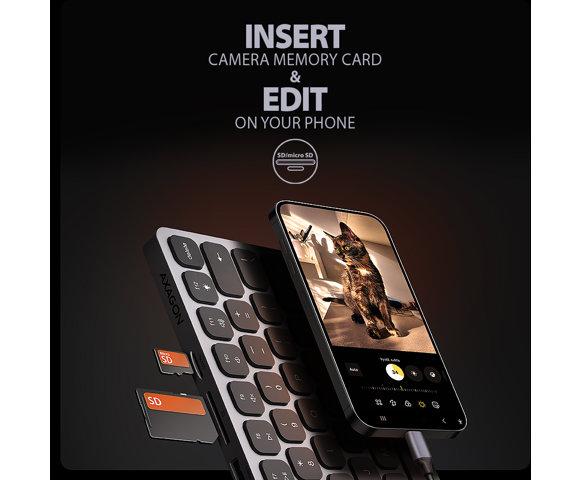 Axagon HMC-KB-US 9-u-1 tastatura i hub - slika 13