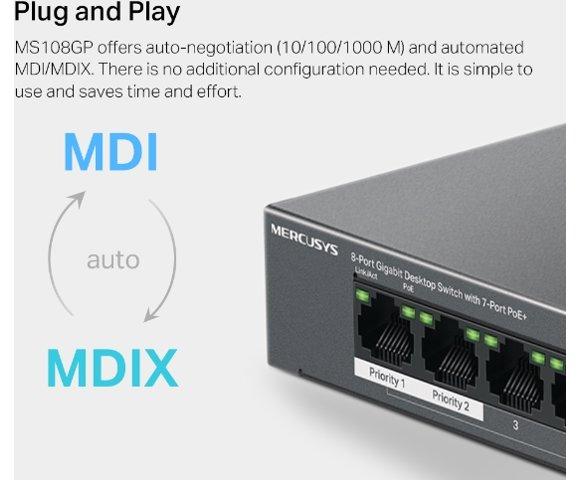 Mercusys MS108GP - slika 9