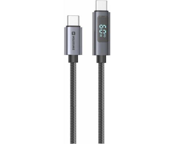 Swissten Kabl USB-C/USB-C sa LCD 1.5m - slika 2