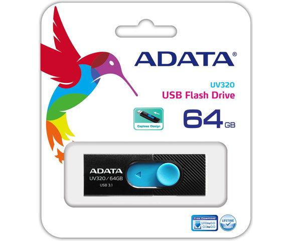 ADATA UV320 64GB Black-Blue USB memorija - slika 3