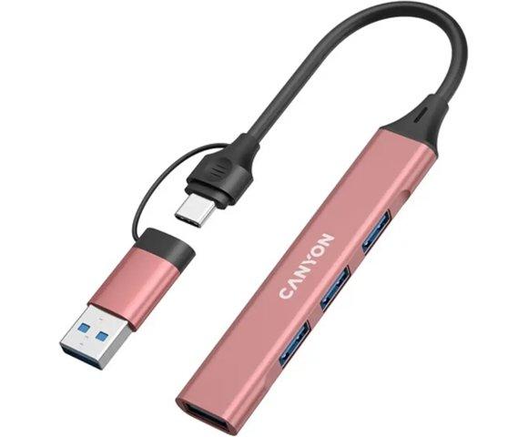 Canyon OnHub 02 Pink 4-port USB-C hub - slika 4