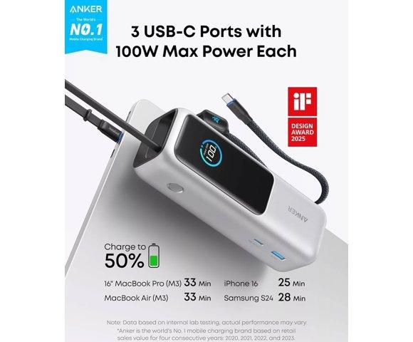 Anker 25K 165W power bank Silver - slika 2