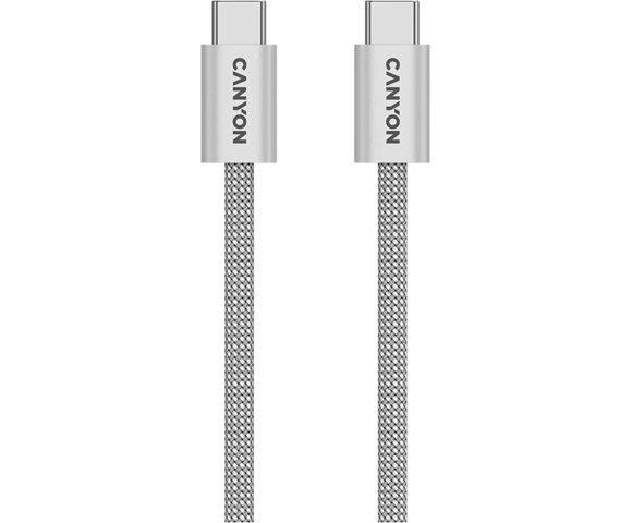 Canyon OnWire 60MG Grey Type-C 1m 60W pleteni magnetni kabl - slika 2