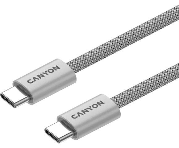 Canyon OnWire 60MG Grey Type-C 1m 60W pleteni magnetni kabl - slika 4