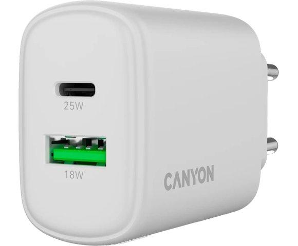 Canyon OnCharge USB-A/C 250 White punjač - slika 5