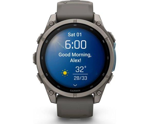 GARMIN Fenix 9 47mm Titanium Pebble Gray smartwatch - slika 10