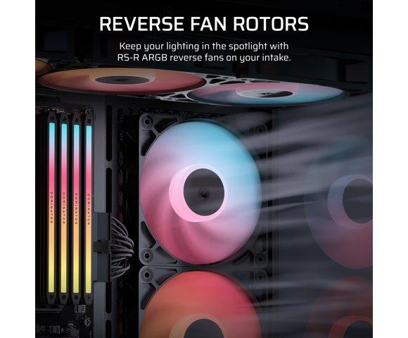 Corsair RS120-R ARGB 120mm PWM Reverse Fans Triple Pack - slika 3