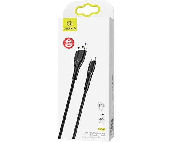 USAMS U35 Type-A / Type-C 1m Black kabl - slika 2